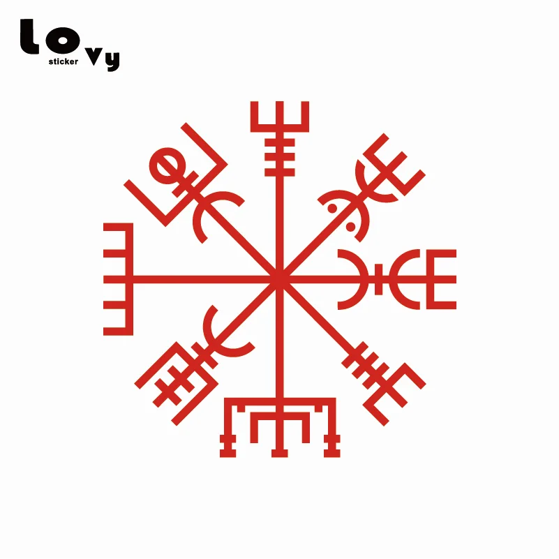 Руна викингов Vegvisir талисман символ виниловая Автомобильная наклейка/наклейка