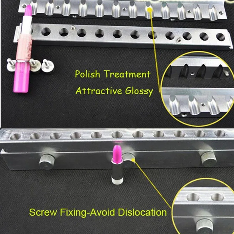 12 полостей/отверстий губная помада Форма из алюминиевого сплава 12,1 мм алюминиевая Губная помада 12 полостей отверстия для DIY губ Плесень Для Наполнения