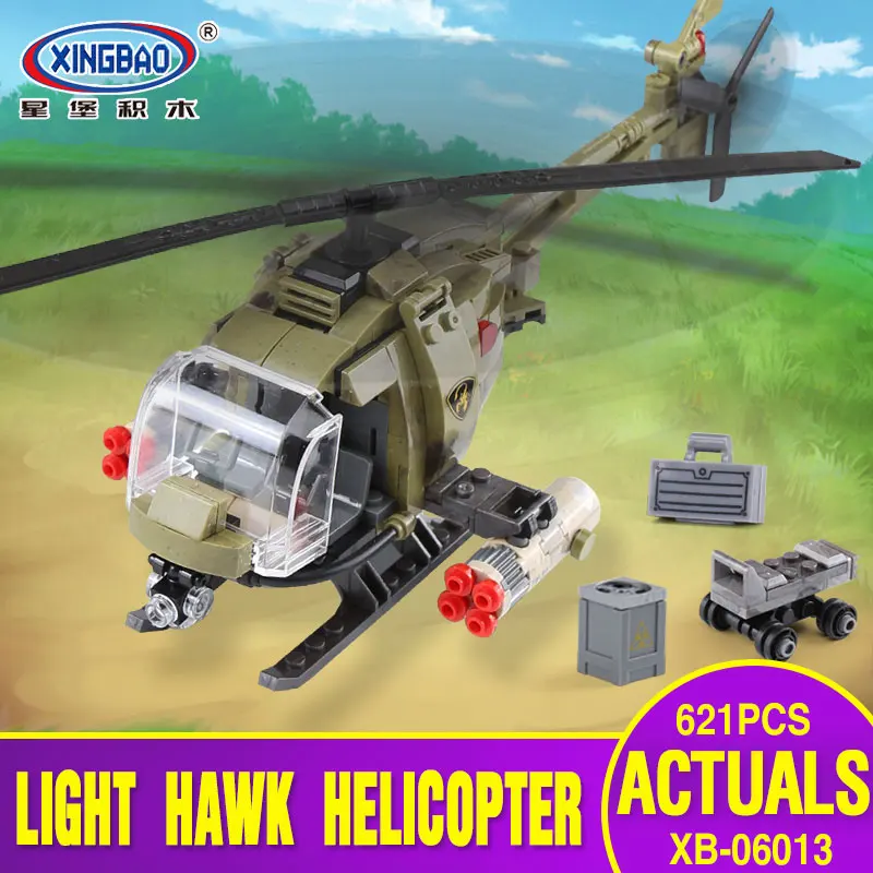 X Model Compatible with Lego X06013 621Pcs Helicopter Models Building Kits Blocks Toys Hobby Hobbies For Boys Girls