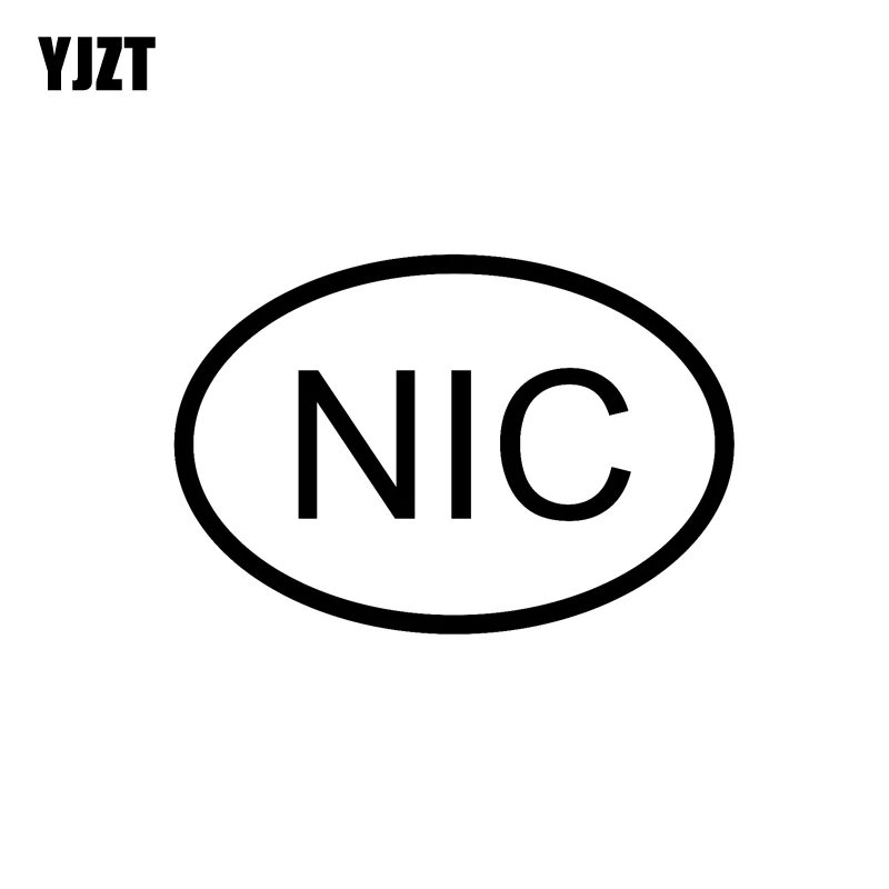 YJZT 14 9 см * 10 1 Автомобильная Наклейка Виниловая наклейка NIC NICARAGUA код страны