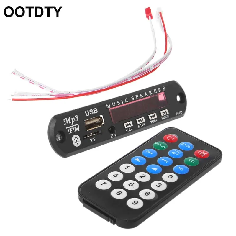 

Wireless Bluetooth Remote 12V MP3 WMA Decoder Board Audio Module USB TF Radio