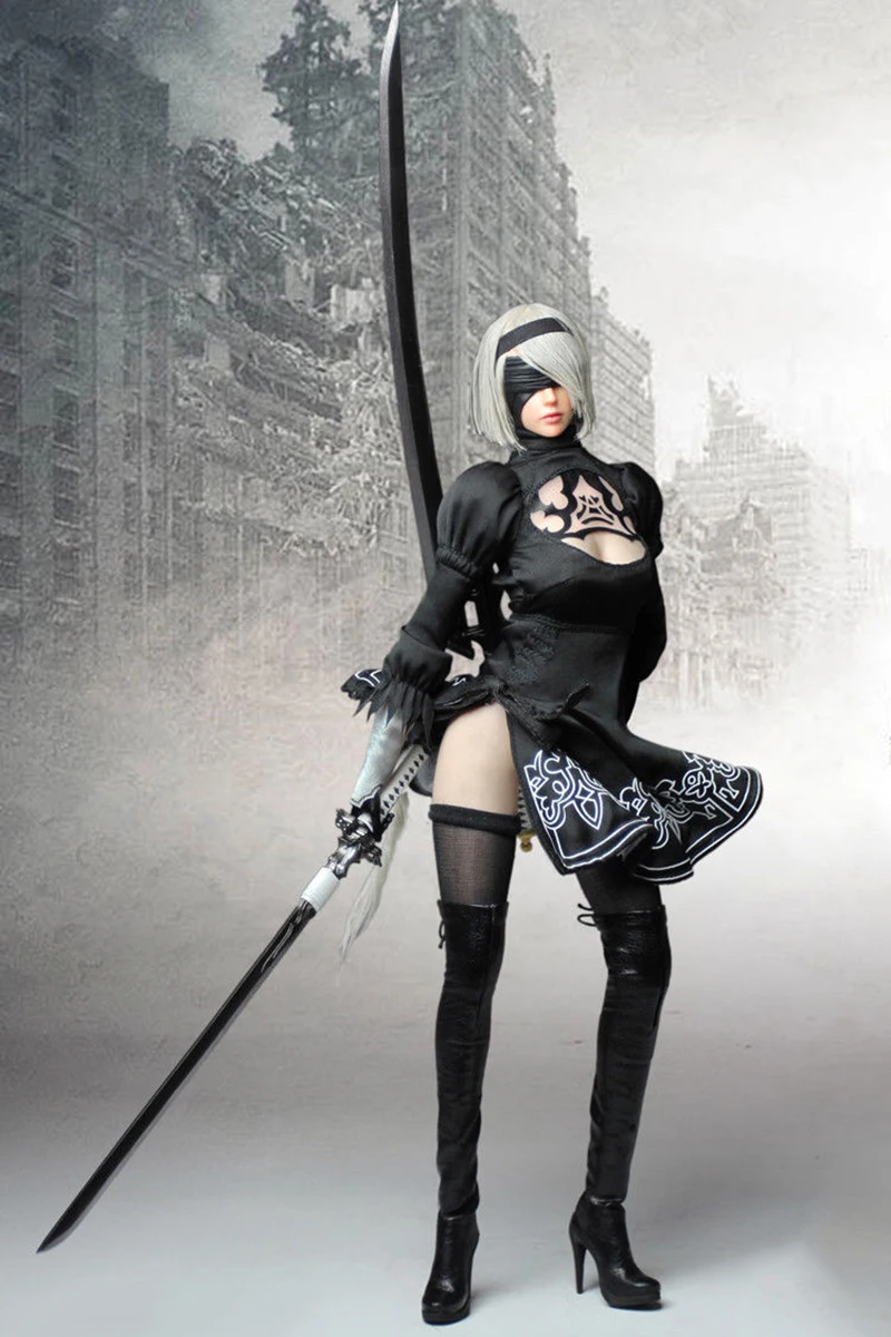 В наличии Коллекционная SET015 НИР автоматов YORHA 1/6 женский комплект одежды и голова
