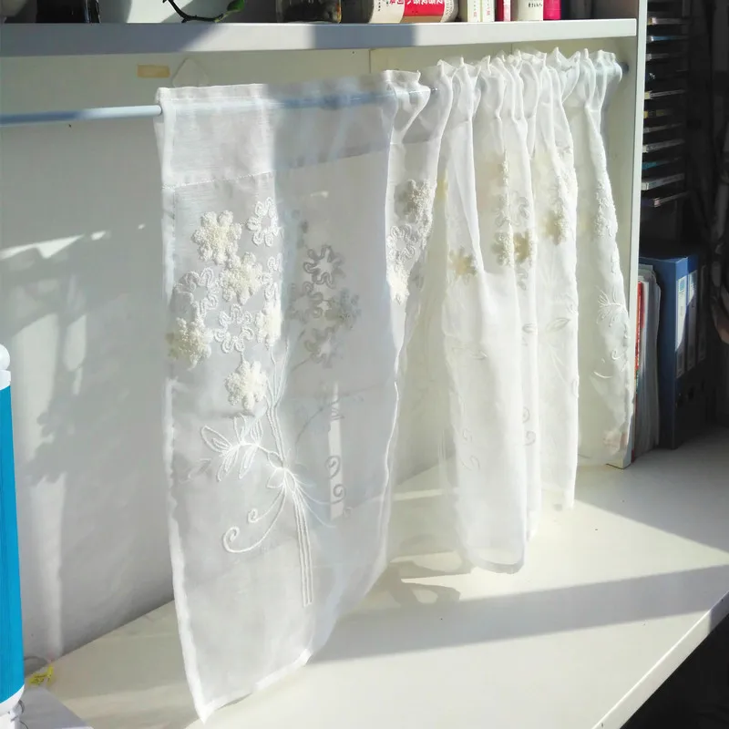 

JUYANG. Wool embroidery small coffee screens / gauze. The new bouquet decorative curtain. Cabinet curtains / short curtain.