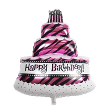 New Birthday Cake Foil Balloons Happy Birthday Party Decorations Baby Showers Ballons Classic Kids Toys