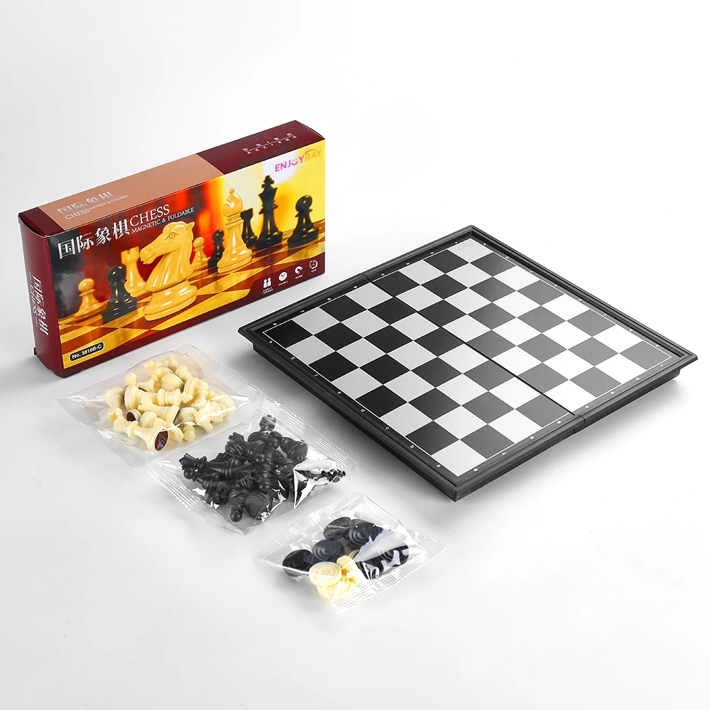 Дорожные шахматы, средневековые шахматы, набор, 25x25 см, складные шахматы, настольная игра, 1 шахматная доска и 32 шахматных элемента, магнитный Шахматный набор