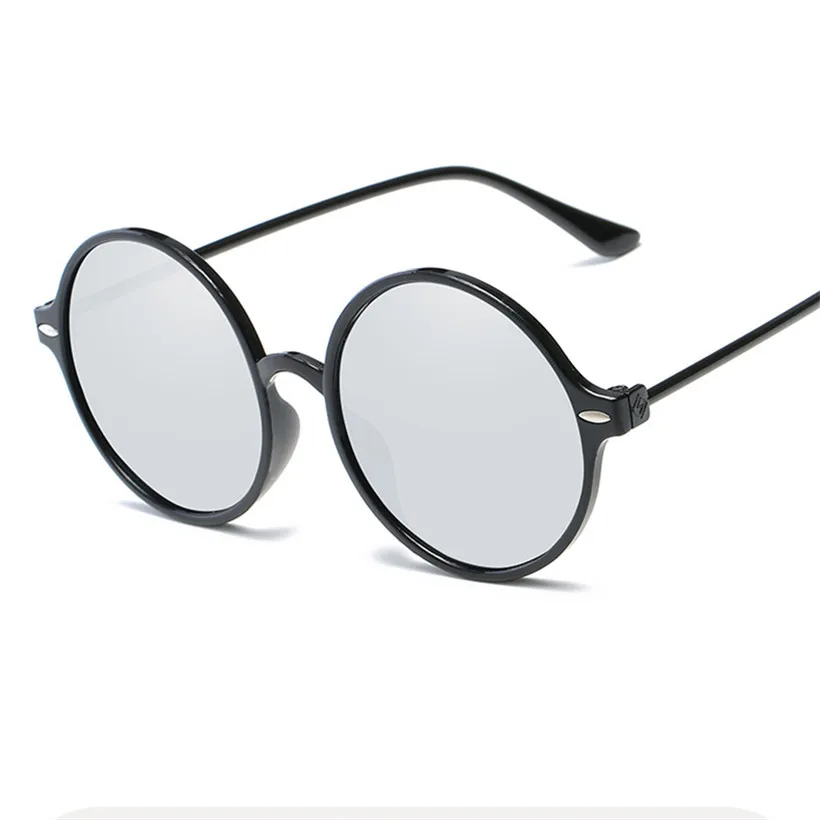 Buy NYWOOH Round Sunglasses Men Reflective Mirror Sun