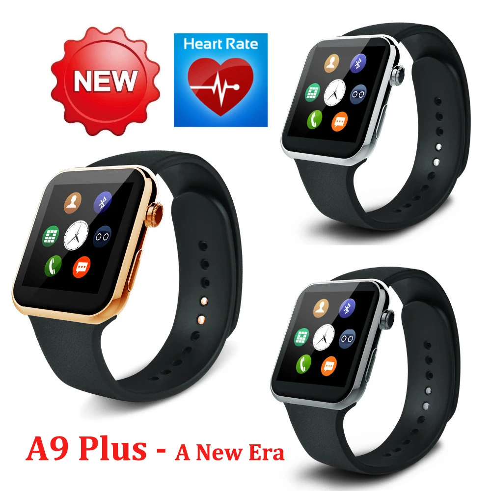  A9 Плюс Новые Bluetooth Смарт часы для Apple iPhone и Samsung Android Телефон relógio reloj inteligente смартфон часы 