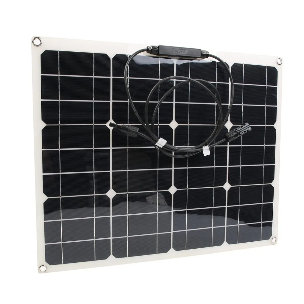 

40W Monocrystalline Flexible Solar Panel Module Outdoor Solar Power System Charging Device For Off Grid RV Boat