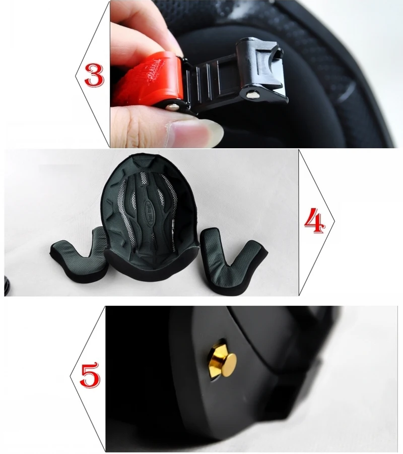 DOT Motorcycle Helmet Inner Removeable Flip Up Dual Visor Full Face Motorcycle Helmet Open Face Motorcross Road Bike MOTO Helmet (4)