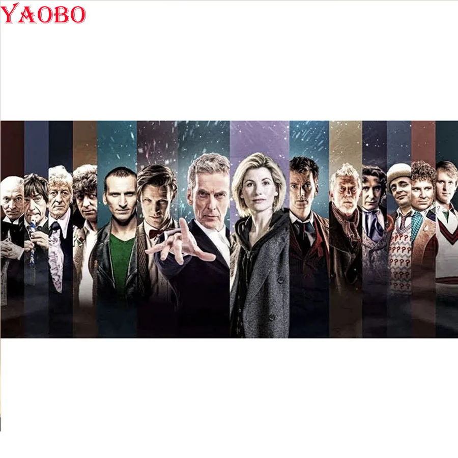 

Large Diy Diamond Painting movies doctor who Diamond Embroidery Cross Stitch Full Square Round Drill Mosaic icons 5D Home Decor