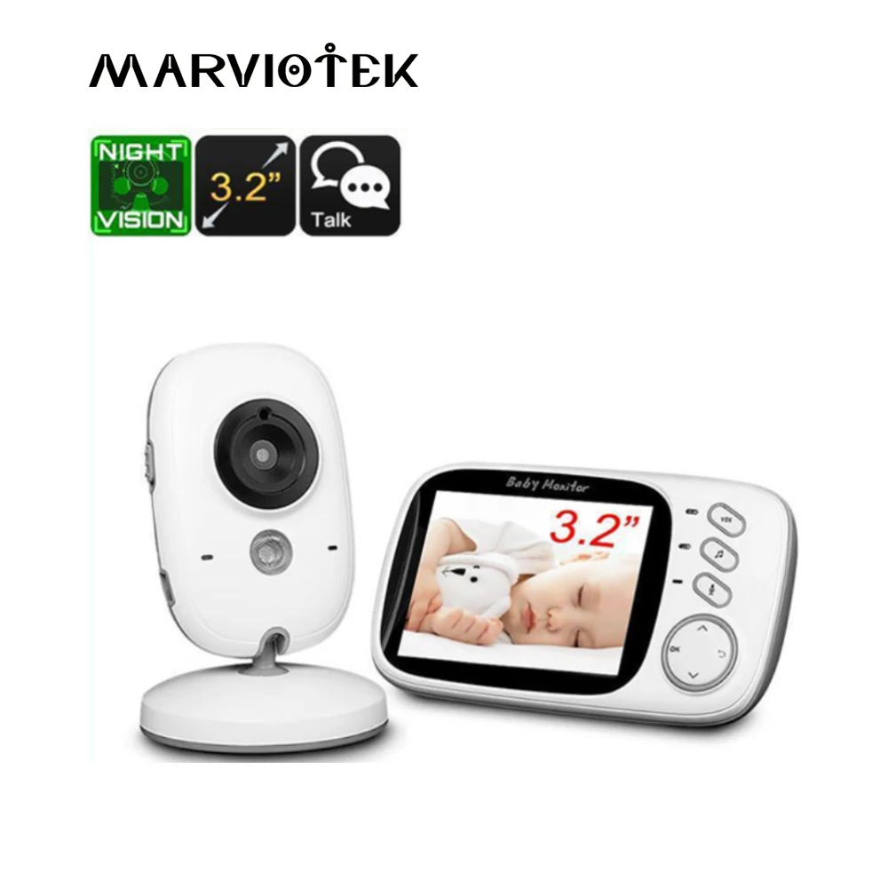 VB603 Baby Monitor 3 2 inch LCD IR Night Vision 2 way Talk 8 Lullabies Temperature