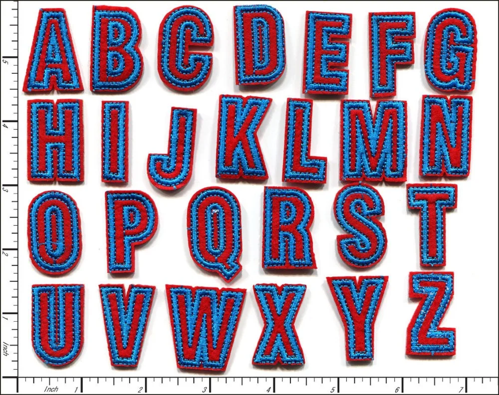 9 Cute 26 Alphabet Letter English Language Applique Sew On Iron on