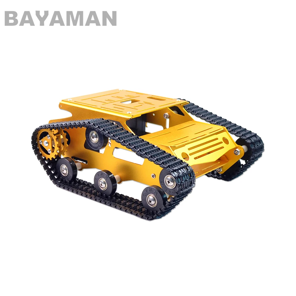 

1set Tracked Tank Chassis YP100 with Aluminum Alloy Frame 12V High Power Motor Plastic Tracks for DIY Project Design RC parts