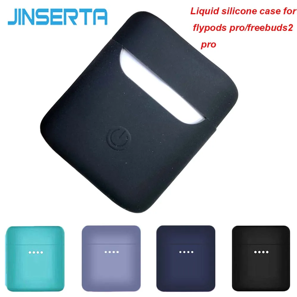 

JINSERTA Soft Liquid silicone Case for Flypods pro/Freebuds 2 Pro Protective Cover for Huawei Wireless Bluetooth Headset