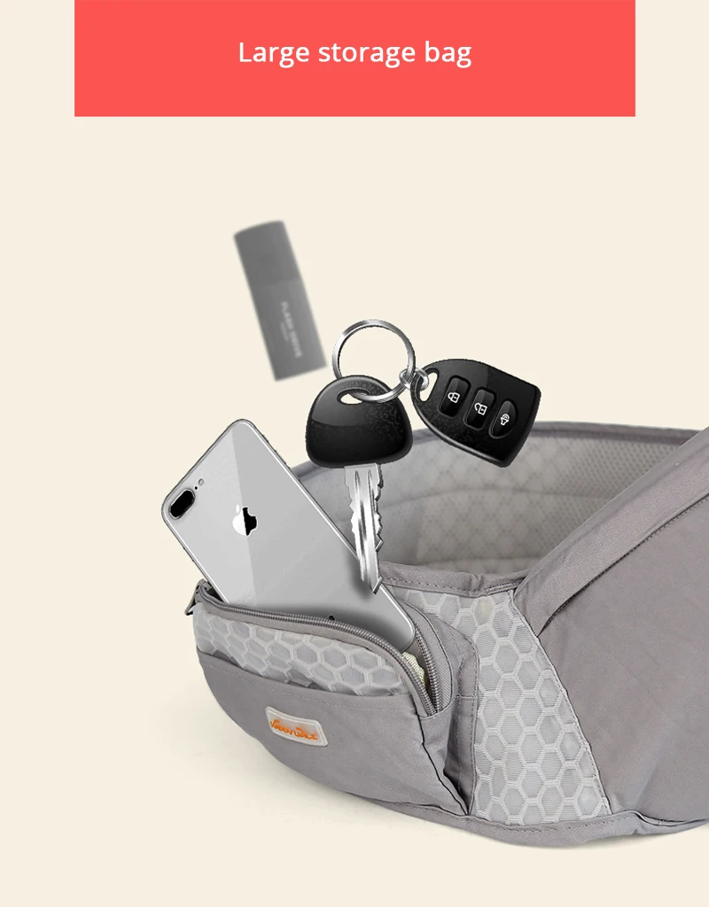 Portador de Bebê Mochila com Bolsa de Armazenamento Estilingue para Recém-nascidos Honeylulu Verão Respirável Moda Canguru Ergoryukzak Babadores Alcofa 11 Cheap Mochilas e suportes
