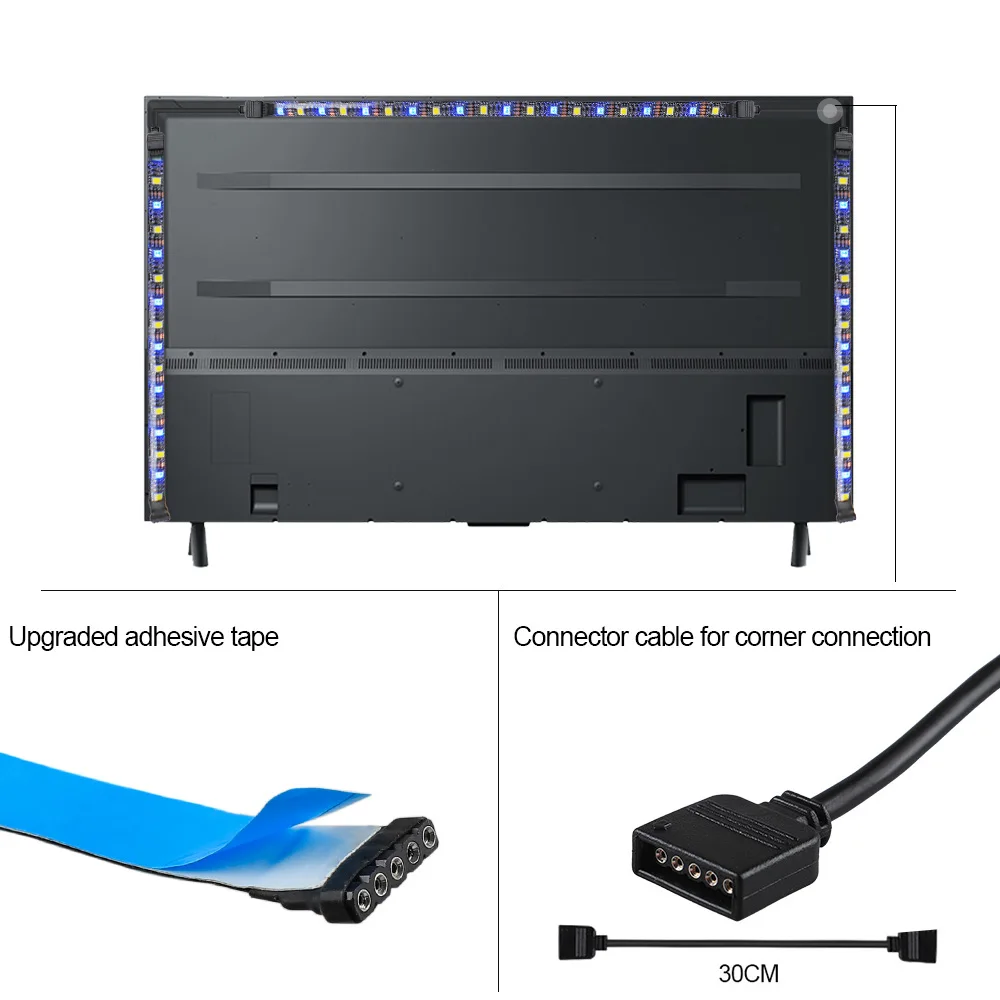 USB ТВ Подсветка Светодиодные ленты светильник RGBW/RGBWW с ИК-пульт дистанционного управления, Bluetooth Управление гибкая светодиодная лента RGB IP20/IP65 Водонепроницаемый