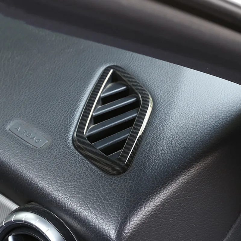 

ABS 2Pcs Dashboard Air Conditioning Outlet Frame Decoration Cover Trim For Mercedes Benz GLA X156 CLA C117 A W176 2013-2017