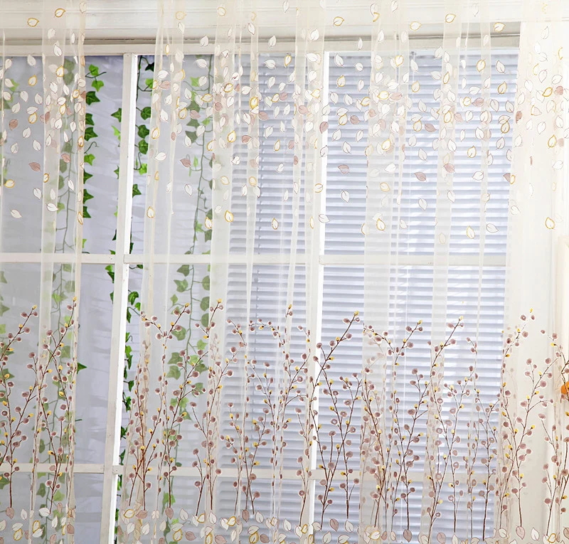 Одноцветная декоративная занавеска 100 см x 270 см, коричневая, розовая, зеленая, Классическая линия, занавеска, окно, цветочный узор, разделитель для комнаты