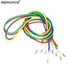 Красочные кабеля длинной 1 M 3FT из нетканого полотна оплетенный вспомогательный Aux 3,5 мм домкрат аудио кабель для ipod для iphone8 8plu 4S 5 5S 6s 1000 шт./лот