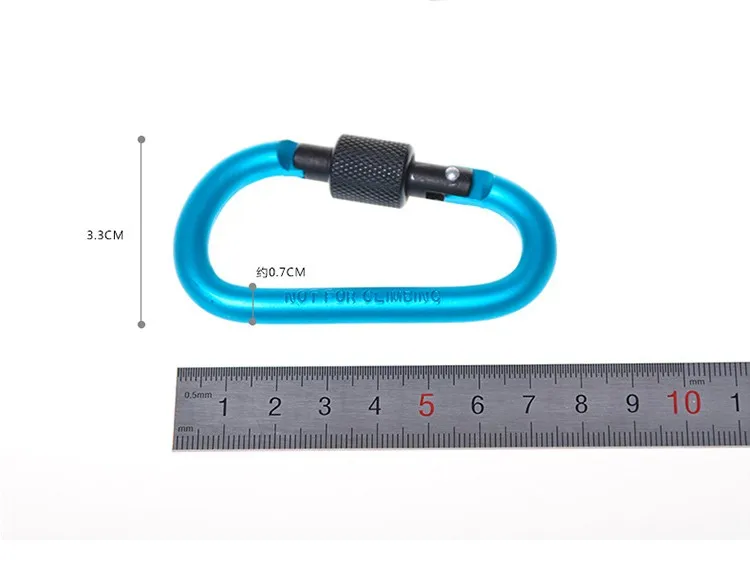 2шт Спорт на открытом воздухе кемпинг походный крюк мульти цвета алюминиевый сплав безопасный брелок-карабин для ключей лазание по горам карабин 22g SK
