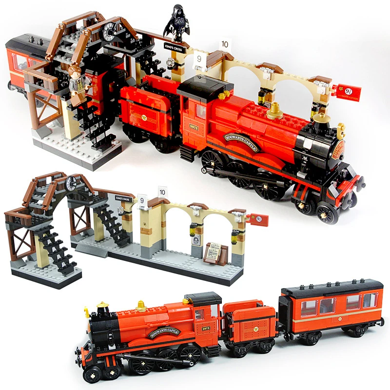 

Lepin 897PCS Harri Potter Series Hogwarts Castle Express Train Compatible Legoing Building Block Figures Bricks Toys Gift 16055