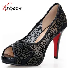 Neue ankunft allgleiches frauen atmungsaktive schuhe spitze plattform hochhackige schuhe gladiator offene spitze schuhe sandalen weiblichen