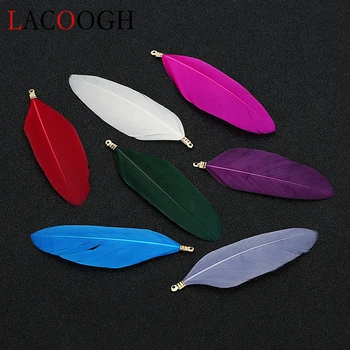 

New 10pcs/lot Natural Red Duck Feather Charms Pendants for DIY Necklaces Bracelets Earrings Keychains Making Jewelry Findings