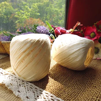 

(20m/roll ,11rolls/ lot ) Free Shipping Cream white raffia ribbon cord/ Black Raffia rope for Gift Wrap & Party Decorations
