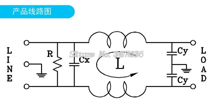 Фильтр питания 220 V AC CW4-20A/6A/10A/3A/30A-S тип болта