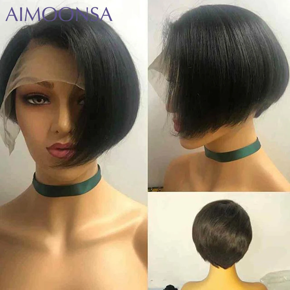 

Short Bob Wig Lace Front Human Hair s Bob Lace Front Short Wigs Indian Hair Lace Frontal Wig Cosplay Pixie Cut Wig Remy