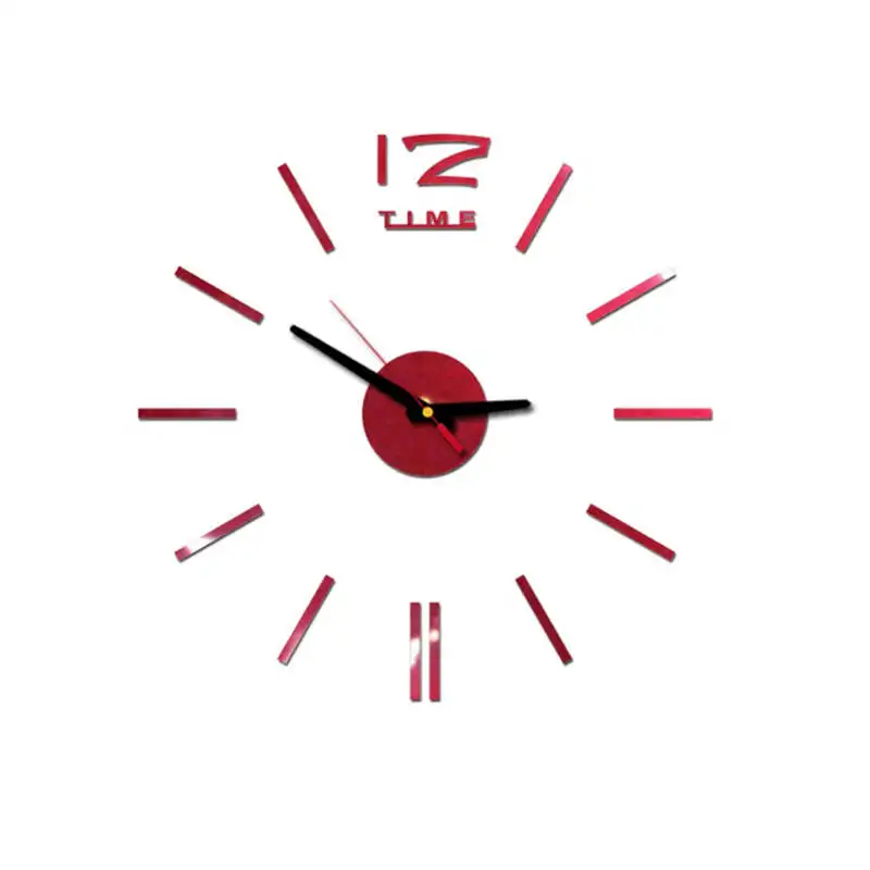 40cm Self-adhesive PVC Kitchen DIY 3D Removable Wall Stickers Kids Nursery Home Decor Mural Art Funny DIY Silent Clock 19Apr1