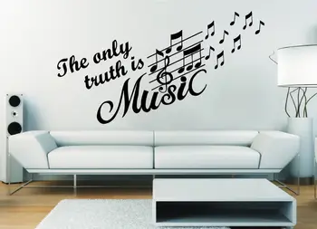 

Music Wall Vinyl Quote The Only Decal Note Treble Clef Stickers Home Decor