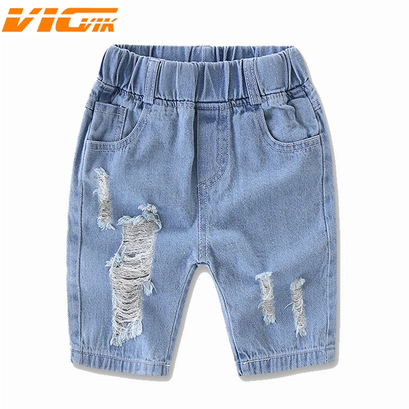2 6Yrs Baby Boys Summer Holes Jeans Shorts Pants Kids Clothing Light