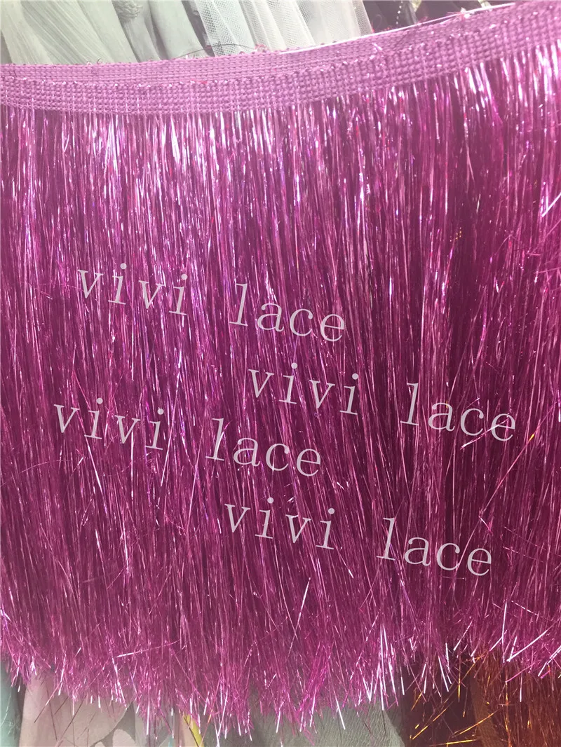 

30 yards/bag pp003 purple rayon luxury tassel fringe 20cm width for decoration dress/fashion designer