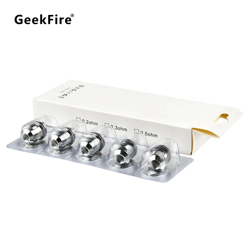 

5pcs/lot GeekFire G22 Tank Atomizer Coil 0.35ohm for G80/ G100 Box Mod Starter Kits Electronic Cigarette Replacement Coils
