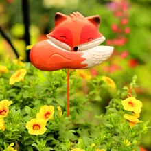 Железная миниатюрная Лисичка садовая Подключаемая Ретро орнамент американская кантри садовое украшение на открытом воздухе