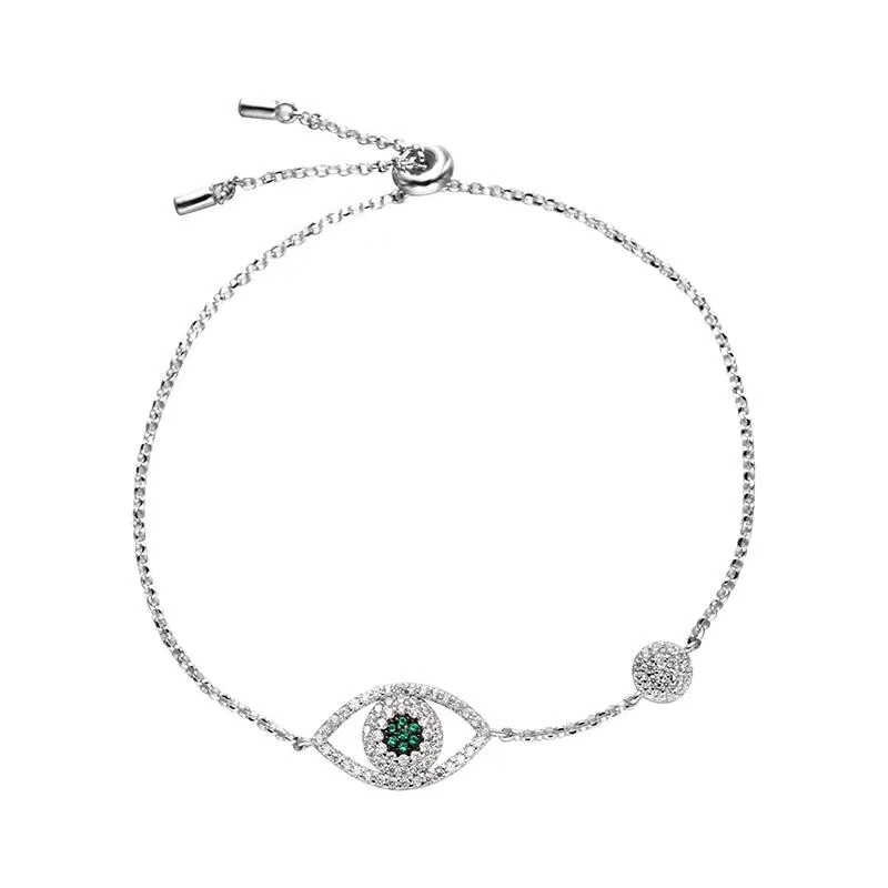 

Green zircon APMM925 sterling silver European and American popular zircon bracelet female jewelry gift