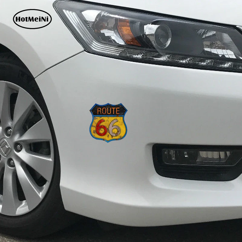 HotMeiNi автостайлинг 3D Route 66 самоклеющиеся высечки логотипа виниловая наклейка JDM