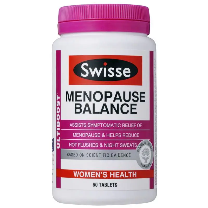 Австралийский Swisse Menopause Баланс Здоровье женщин снижение горячей смывки ночные потливость проблемы сна раздражительность