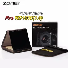 Zomei Pro 100 мм ND1000 ND3.0 квадратный фильтр 100x100 мм набор УФ-фильтров с нейтральной плотностью 10 Оптический Стекло полный серый MC HD ND фильтр для Cokin Z