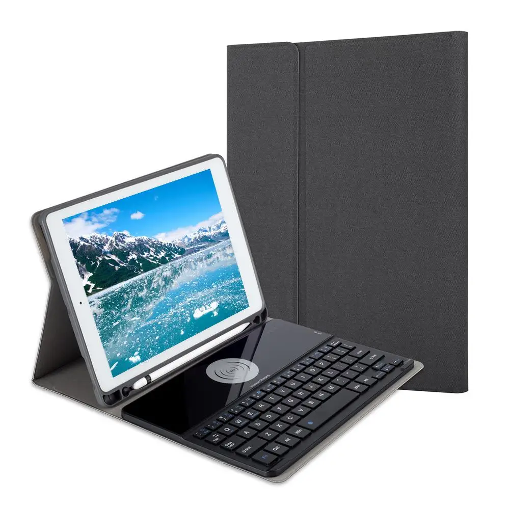 

Fashion Tablet Case with Keyboard Wireless Charging Auto Sleep Wake Function for iPad 9.7 iPad 2018 2017 iPad Pro 9.7 Air 2 1