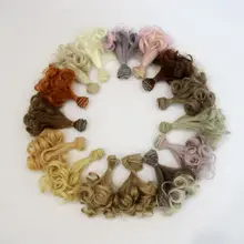 1 шт. 15*100 см DIY мини-парик для куклы, высокотемпературный материал, прямой парик для волос, аксессуары для куклы BJD с высокой температурой