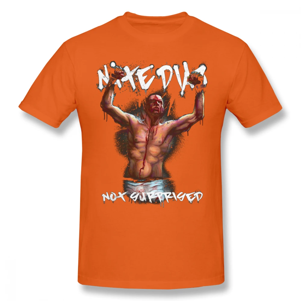 Для мужчин Nate Diaz Is Not удивленная футболка крутая UFC MMA Чемпион Футболка хлопок большой размер Camiseta - Цвет: Оранжевый