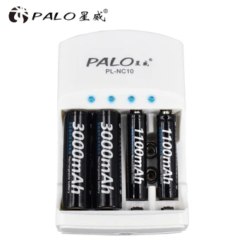 

2pcs 1.2V Ni-MH AA1100mAh and 2pcs AAA3000mAh rechargeable battery + universal NiMH NI-CD 9V AA AAA battery charger