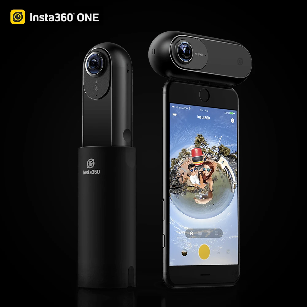 Insta360 один 4K 360 Экшн-камера Sport Камера 24MP пуля время 6-осевой гироскоп Поддержка BT для iPhone Cam