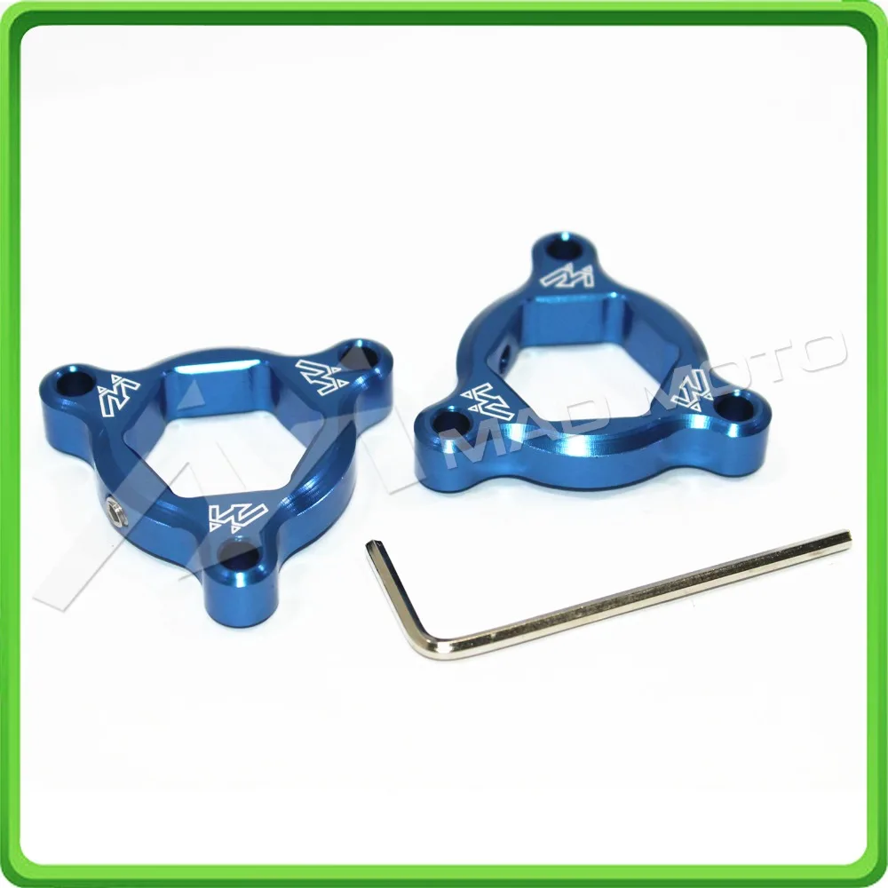 22mm Blue Fork Spring Preload Adjusters for Buell XB12 all models 2004 2005 2006 2007 2008 & XB9 all models 2003 - 2009 Style A (2)