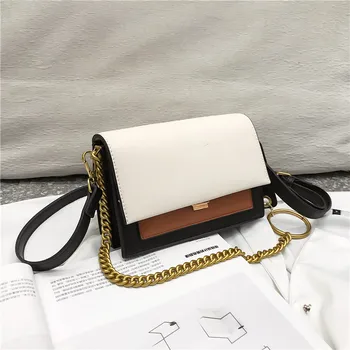

Bags for Women Fashion Quality PU Leather Women bag Hit color Portable Shoulder Messenger Bag Travel Tote Crossbody bag qq202