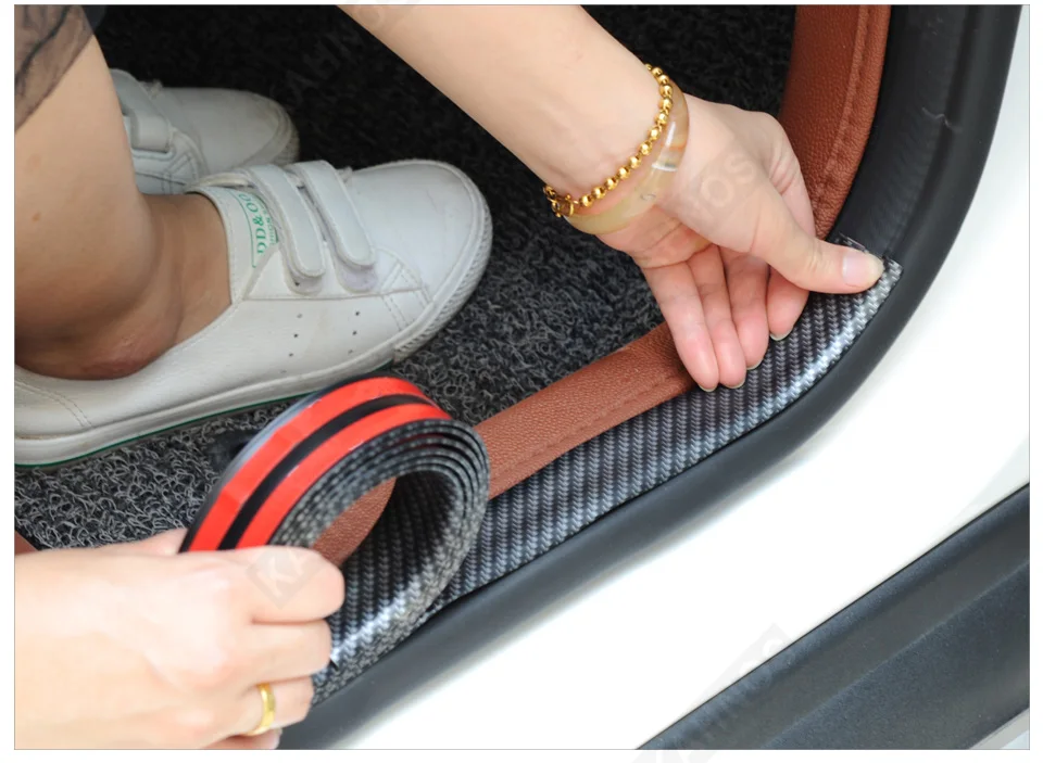 Car-Styling-Carbon-Fiber-Mouldings-Strip-Bumper-Decorative-Strips-Adhesive-Door-Sill-Protection-Trim_06