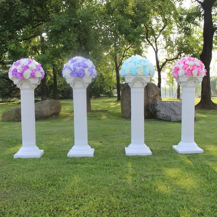 

4/pcs disassemblability Photography Props Plastic Roman Pillars Column Pedestal Party Decoration Wedding Road Lead.sent via EMS