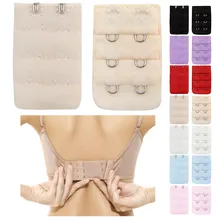 Женский удлинитель для бюстгальтера, мягкий удобный бюстгальтер, 2x3 крючка, удлиняющий ремешок, регулируемый удлинитель, яркие цвета, аксессуары, mujer